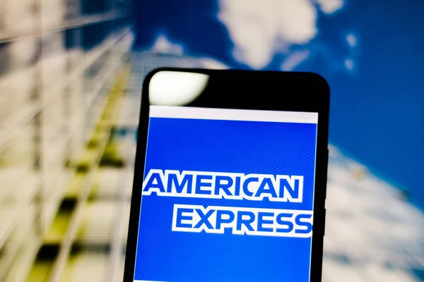 Brasil Marzo 2019 Logo Compañía Estadounidense Servicios Financieros American Express — Foto de Stock