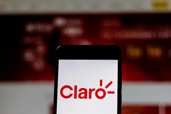 Brazil March 2019 Claro Telefon Operatør Logo Skærmen Mobil Enhed - Stock-foto