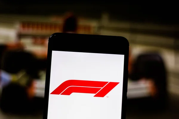 Brazil March 2019 Official Fia Formula Logo Mobile Device Screen — Stock Photo, Image