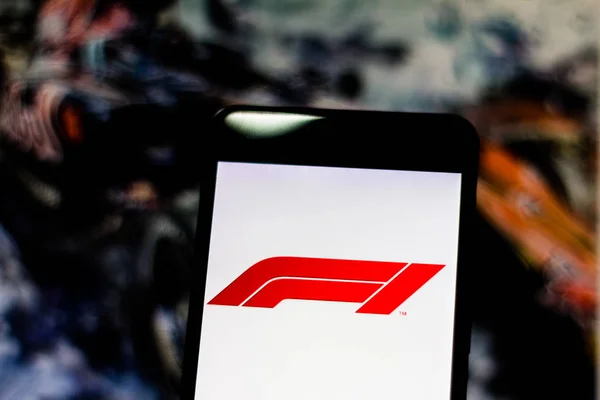 Brésil Mars 2019 Logo Officiel Fia Formule Sur Écran Appareil — Photo