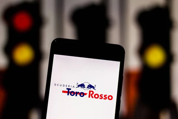 Brazil Marts 2019 Team Logo Red Bull Toro Rosso Honda - Stock-foto