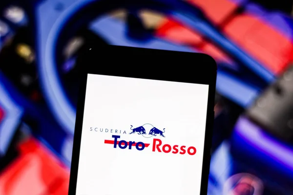 Brazil Marts 2019 Team Logo Red Bull Toro Rosso Honda - Stock-foto