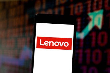 29 Mart 2019, Brezilya. Mobil aygıtınızda Lenovo logosu. Lenovo bir Çin çok uluslu, Pekin, Çin ve Morrisville, ABD merkezli bir teknolojidir