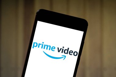 21 Mayıs 2019, Brezilya. Bu fotoğraf illüstrasyonamazon Prime Video logosu bir akıllı telefonda görüntülenir