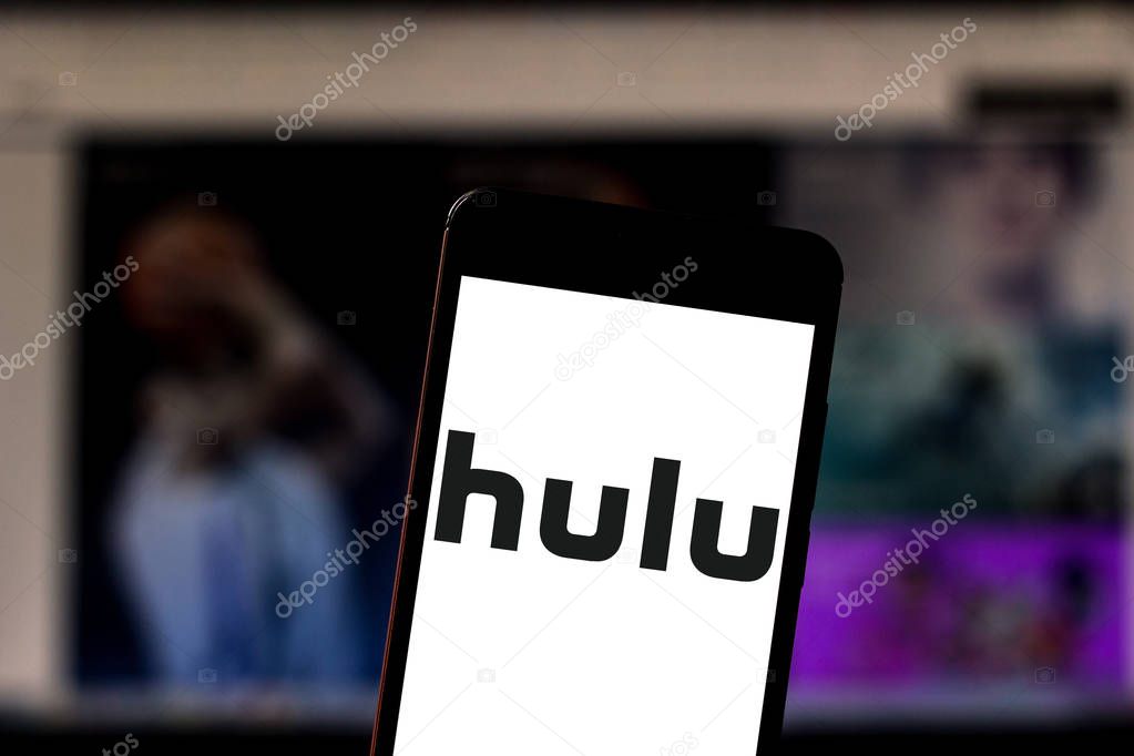May 21, 2019, Brazil. In this photo illustration the Hulu logo is displayed on a smartphone.