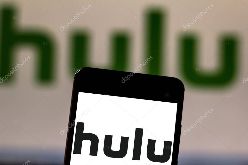 May 21, 2019, Brazil. In this photo illustration the Hulu logo is displayed on a smartphone.