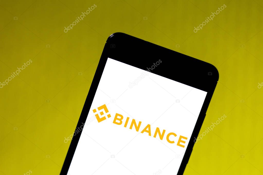 May 24, 2019, Brazil. In this photo illustration the Binance logo is displayed on a smartphone.