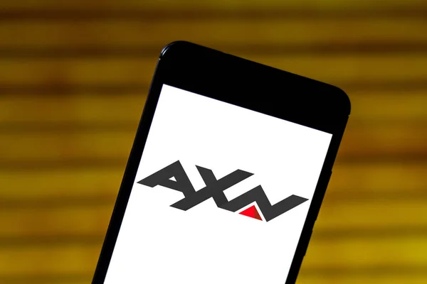 May 2019 Brazil Photo Illustration Axn Logo Displayed Smartphone — Stock Photo, Image