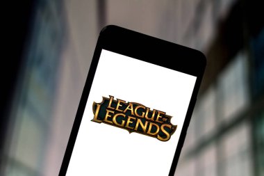June 1, 2019, Brazil. In this photo illustration the League of Legends logo is displayed on a smartphone