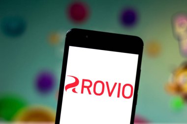 10 Haziran 2019, Brezilya. Bu fotoğraf resimde Rovio Entertainment Corporation logosu bir akıllı telefonda görüntülenir
