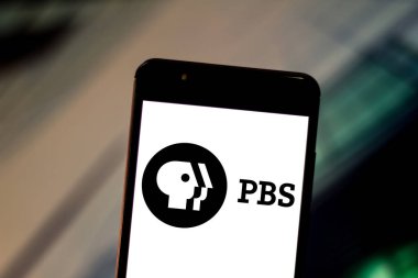 June 11, 2019, Brazil. In this photo illustration the Public Broadcasting Service (PBS) logo is displayed on a smartphone clipart