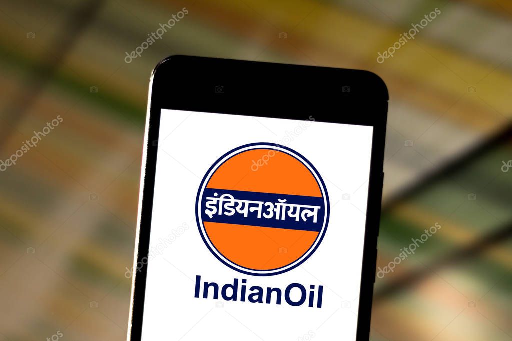 June 11, 2019, Brazil. In this photo illustration the Indian Oil Corporation Limited logo is displayed on a smartphone.