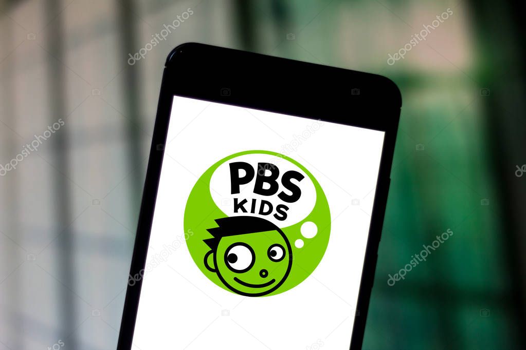 June 28, 2019, Brazil. In this photo illustration the PBS Kids logo is displayed on a smartphone.