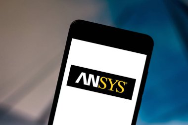 28 Haziran 2019, Brezilya. Bu fotoğraf illüstrasyonda Ansys logosu bir akıllı telefonda görüntülenir