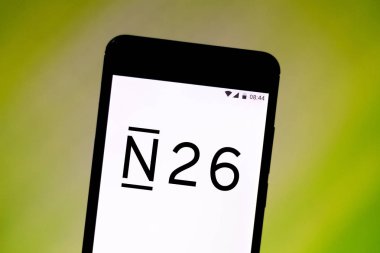 11 Temmuz 2019, Brezilya. Bu fotoğraf illüstrasyonda N26 logosu bir akıllı telefonda görüntülenir