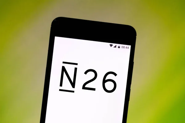 11. Juli 2019, Brasilien. in dieser Foto-Illustration wird das n26-Logo auf einem Smartphone angezeigt — Stockfoto