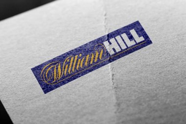 15 Temmuz 2019, Brezilya. Bu fotoğrafillüstrasyonda, William Hill logosu kağıt üzerinde gösterilmiştir