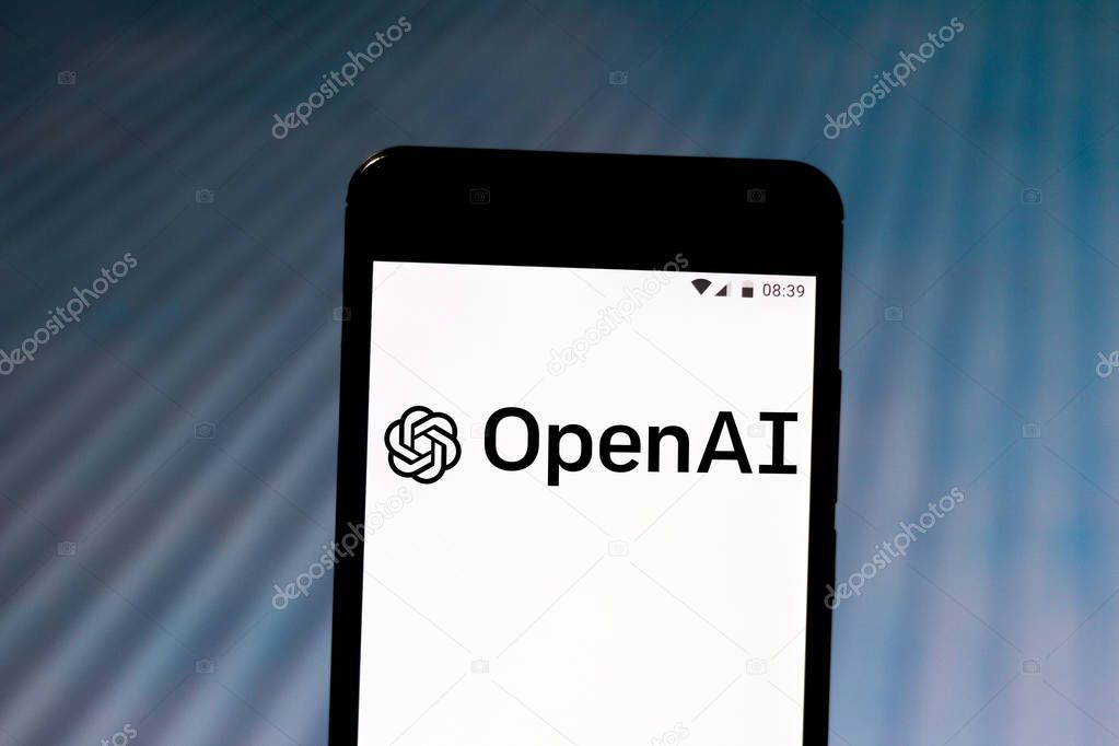 July 22, 2019, Brazil. In this photo illustration the OpenAI logo is displayed on a smartphone.