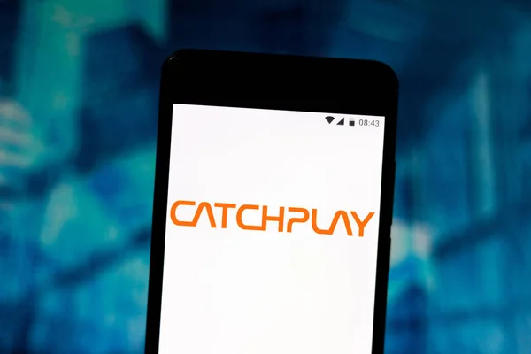 22 de julio de 2019, Brasil. En esta ilustración fotográfica, el logotipo de CatchPlay se muestra en un teléfono inteligente —  Fotos de Stock