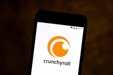 22 Temmuz 2019, Brezilya. Bu fotoğraf illüstrasyonda Crunchyroll logosu bir akıllı telefonda görüntülenir