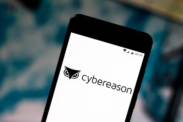 August 6, 2019, Brazil. In this photo illustration the Cybereason logo is displayed on a smartphone — Stock Photo, Image
