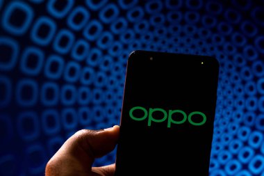 20 Ağustos 2019, Brezilya. Bu fotoğraf illüstrasyonda Oppo Digital logosu bir akıllı telefonda görüntülenir