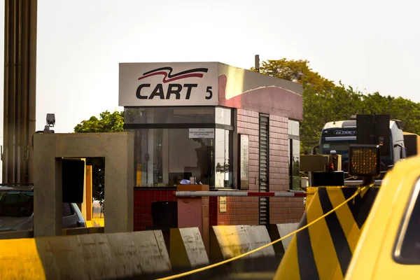 20 de setembro de 2019, Brasil - Praça Toll Auto Raposo Tavares (CART) na rodovia SP 270 Raposo Tavares em Caiuá . — Fotografia de Stock