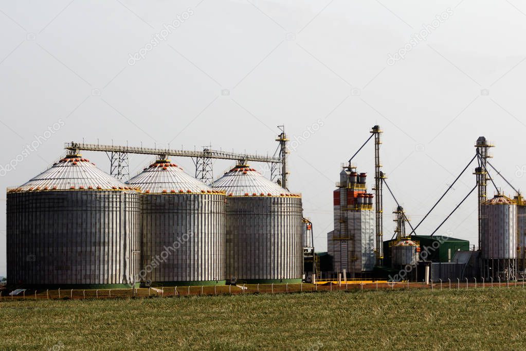 Agricultural silo - Building exterior - Storage and Drying Grains (wheat soya corn sunflower).