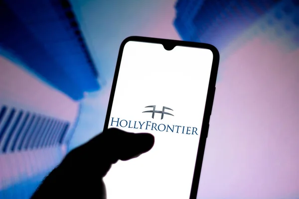 Czerwca 2020 Brazylia Tym Zdjęciu Logo Hollyfrontier Corporation Wyświetlane Smartfonie — Zdjęcie stockowe