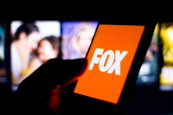 Junio 2020 Brasil Esta Ilustración Foto Logotipo Fox Broadcasting Company — Foto de Stock