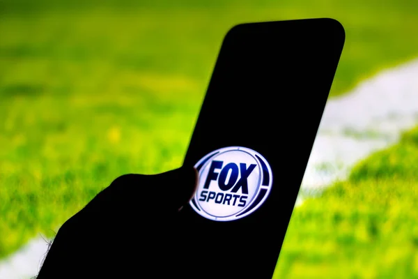 Червня 2020 Бразилія Цій Фотографії Зображено Логотип Fox Sports Показаний — стокове фото