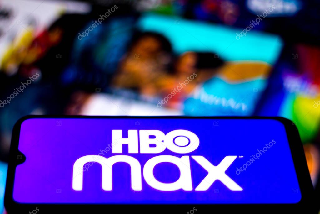 June 15, 2020, Brazil. In this photo illustration the HBO Max logo seen displayed on a smartphone.