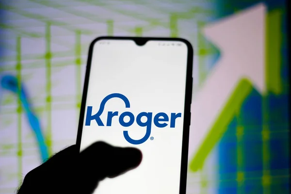 Juin 2020 Brésil Dans Cette Illustration Photo Logo Kroger Company — Photo