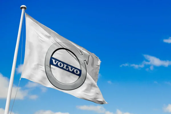 Juni 2020 Brasilien Dette Billede Vises Volvo Snart Flag - Stock-foto