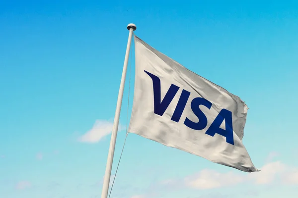 July 2020 Brazil Photo Illustration Visa Soon Appears Flag — Stock Photo, Image
