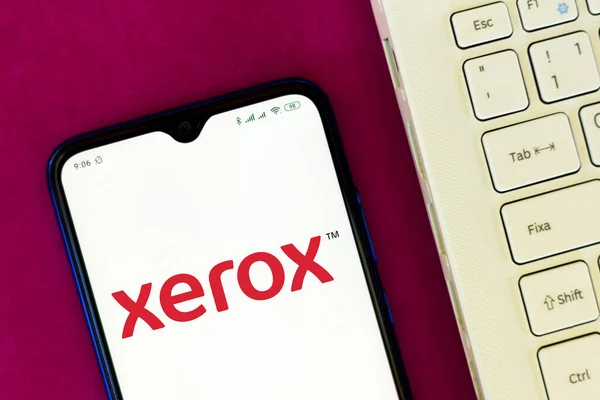 Julho 2020 Brasil Nesta Foto Ilustração Logotipo Xerox Corporation Visto — Fotografia de Stock