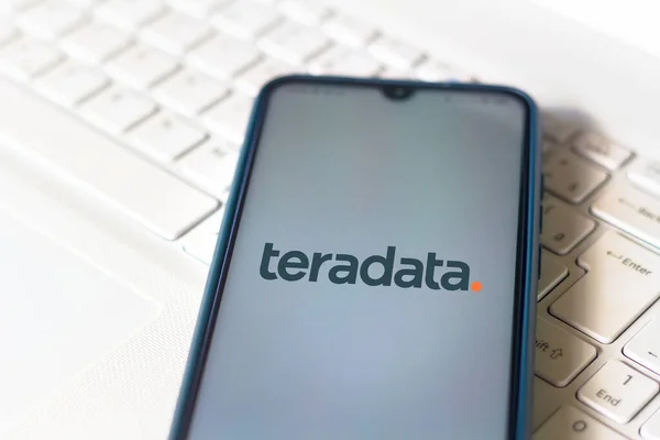 Juli 2020 Brazilië Deze Foto Illustratie Het Teradata Corporation Logo — Stockfoto