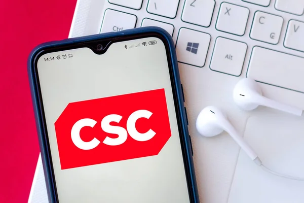 Temmuz 2020 Brezilya Resimde Bilgisayar Bilimleri Şirketi Csc Logosu Akıllı — Stok fotoğraf