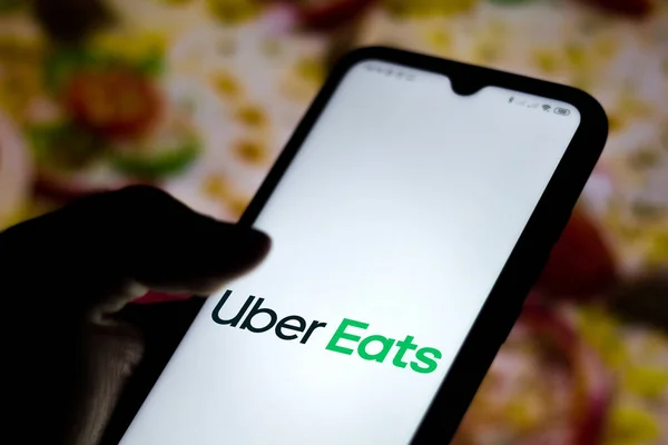 Julho 2020 Brasil Nesta Foto Ilustração Logotipo Uber Eats Visto — Fotografia de Stock