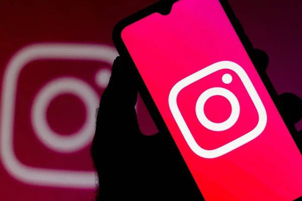 Julio 2020 Brasil Esta Ilustración Foto Logotipo Instagram Muestra Teléfono — Foto de Stock