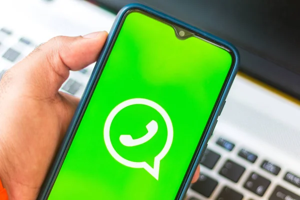 July 2020 Brazil Photo Illustration Whatsapp Logo Seen Displayed Smartphone — Stock Photo, Image