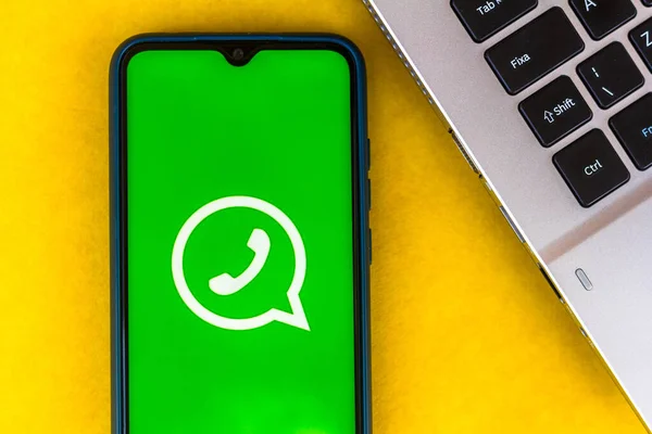 Července 2020 Brazílie Této Fotografii Logo Whatsapp Zobrazeno Smartphonu — Stock fotografie