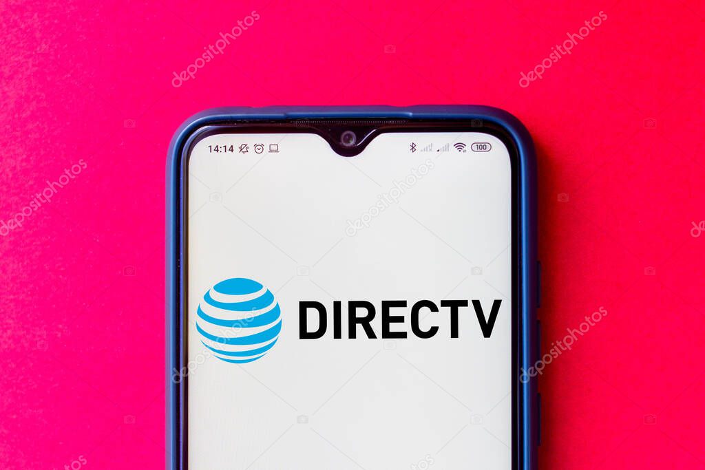 July 16, 2020, Brazil. In this photo illustration the DirecTV logo seen displayed on a smartphone