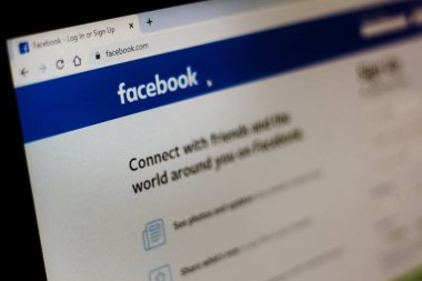 22 Temmuz 2020, Brezilya. Bu resimde resmi Facebook sitesi bilgisayar ekranında gösterilmektedir.