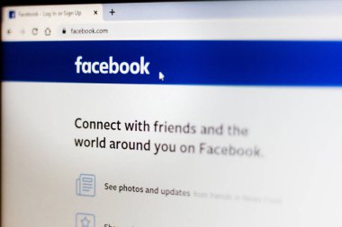 22 Temmuz 2020, Brezilya. Bu resimde resmi Facebook sitesi bilgisayar ekranında gösterilmektedir.