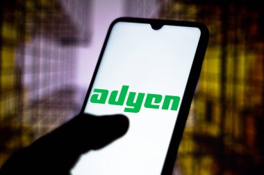 26 Temmuz 2020, Brezilya. Bu resimde Adyen logosu bir akıllı telefonda görüntülendi