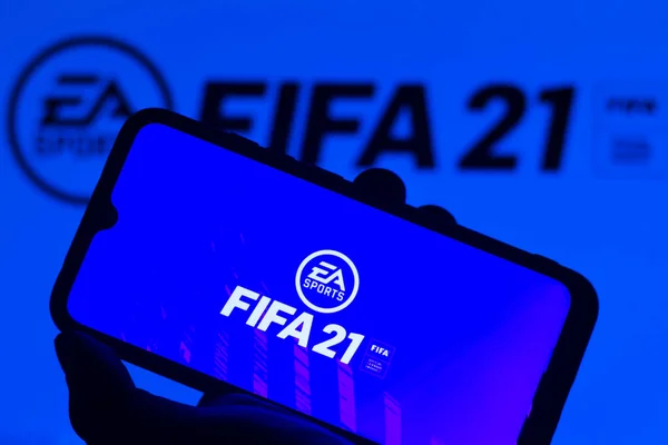 Agosto 2020 Brasil Nesta Foto Ilustração Logotipo Fifa Exibido Smartphone — Fotografia de Stock