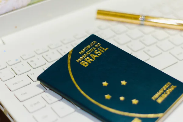 Nuovo Passaporto Della Repubblica Federativa Brasil Passaporto Mercosur Documento Importante — Foto Stock
