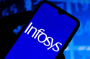 19 Ağustos 2020, Brezilya. Bu resimde Infosys Limited logosu akıllı telefondan gösteriliyor.