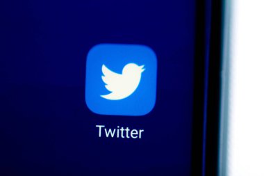 28 Ağustos 2020, Brezilya. Bu resimde akıllı telefondan görüntülenen simge twitter uygulaması